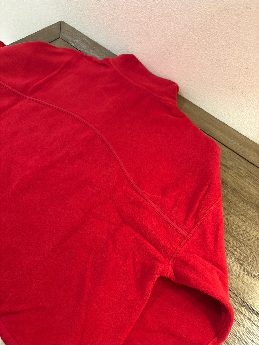 NWT [Fabletics] No Chill Fleece Half-Zip Cropped Pullover Sweater Red Women’s S - Picture 12 of 16